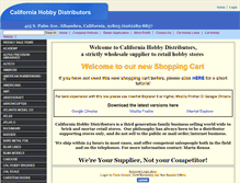 Tablet Screenshot of calhobbydist.com